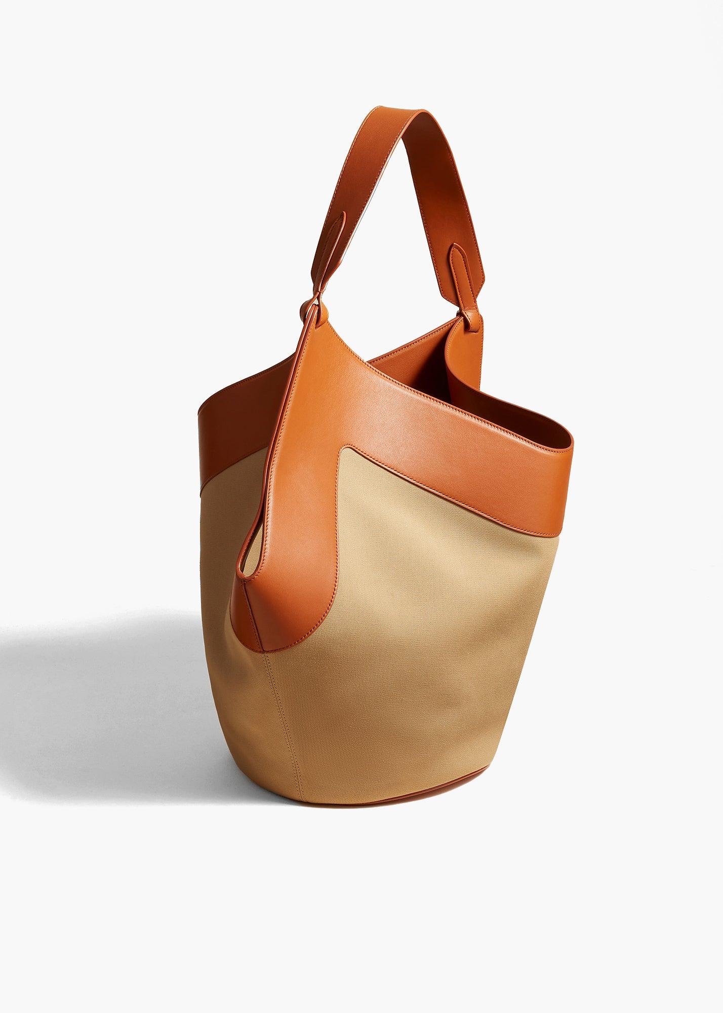 Medium Lotus Tote in Honey and Tan Leather Product Image