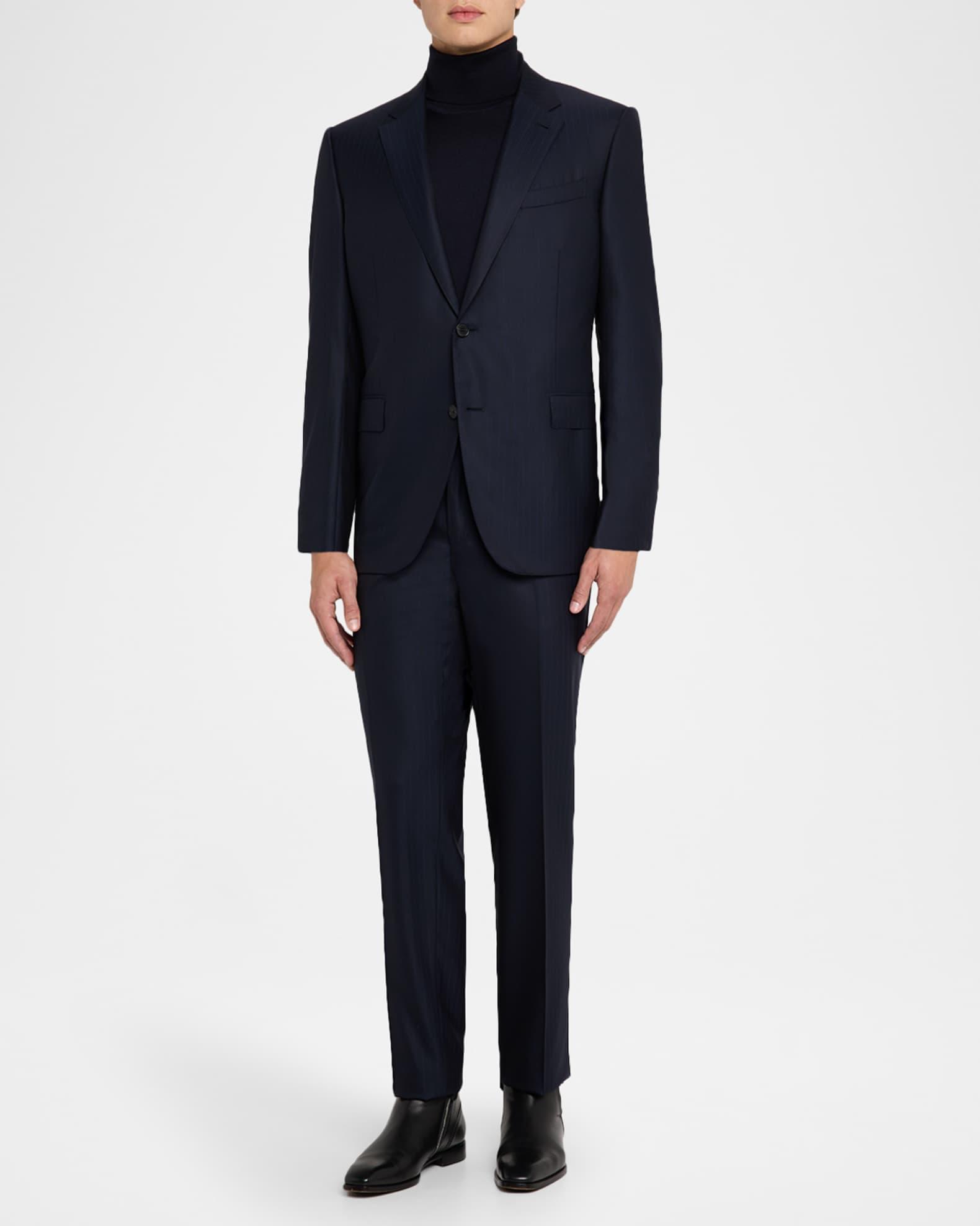 Men's Wool Tonal Stripe Two-Piece Suit Product Image