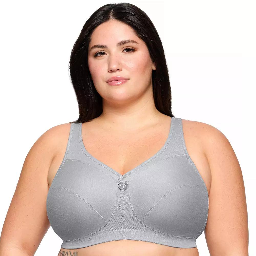 Plus Size Glamorise Full-Figure MagicLift Active Wire-free Support Bra 1005, Women's, Size: 42 H, Gray Product Image