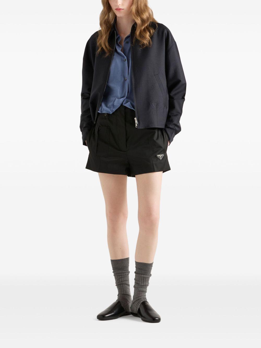 high-waisted tailored shorts Product Image