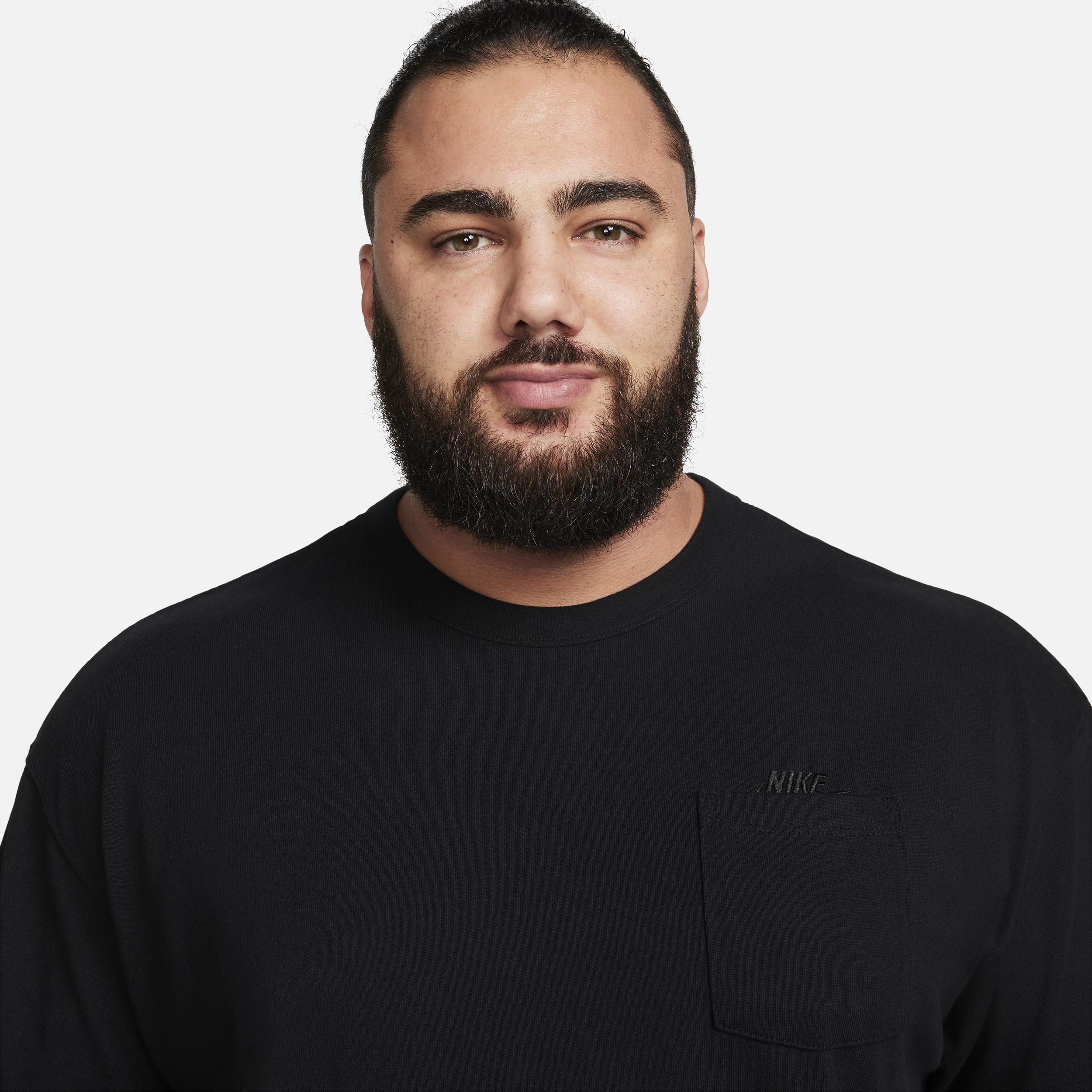 Mens Nike Sportswear Premium Essentials Long-Sleeve Pocket T-Shirt | DR7929-011 Product Image