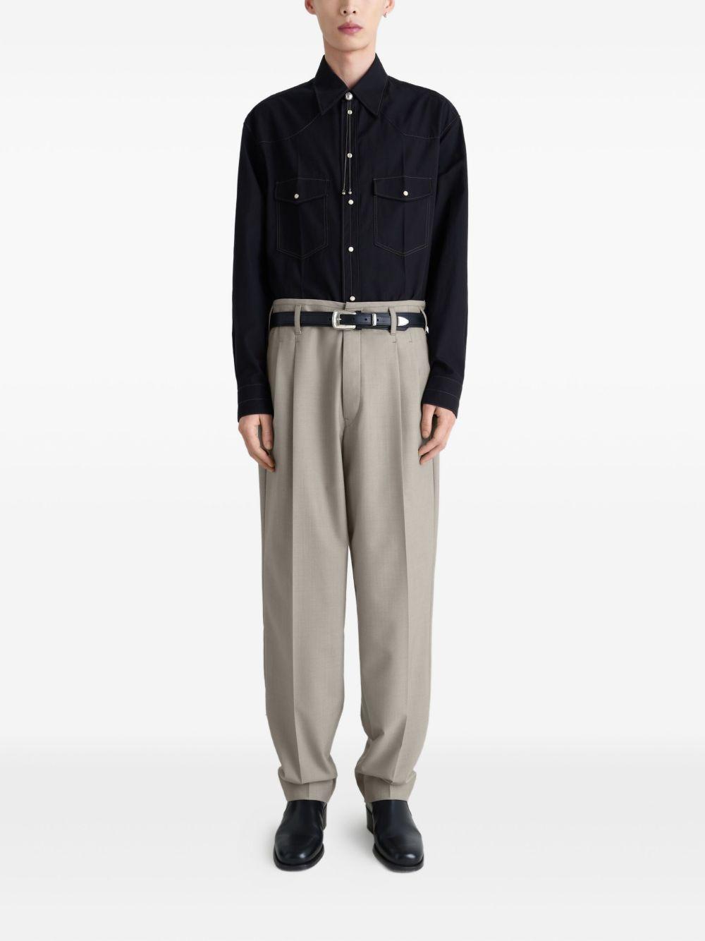 pleated-front side-adjustable trousers Product Image