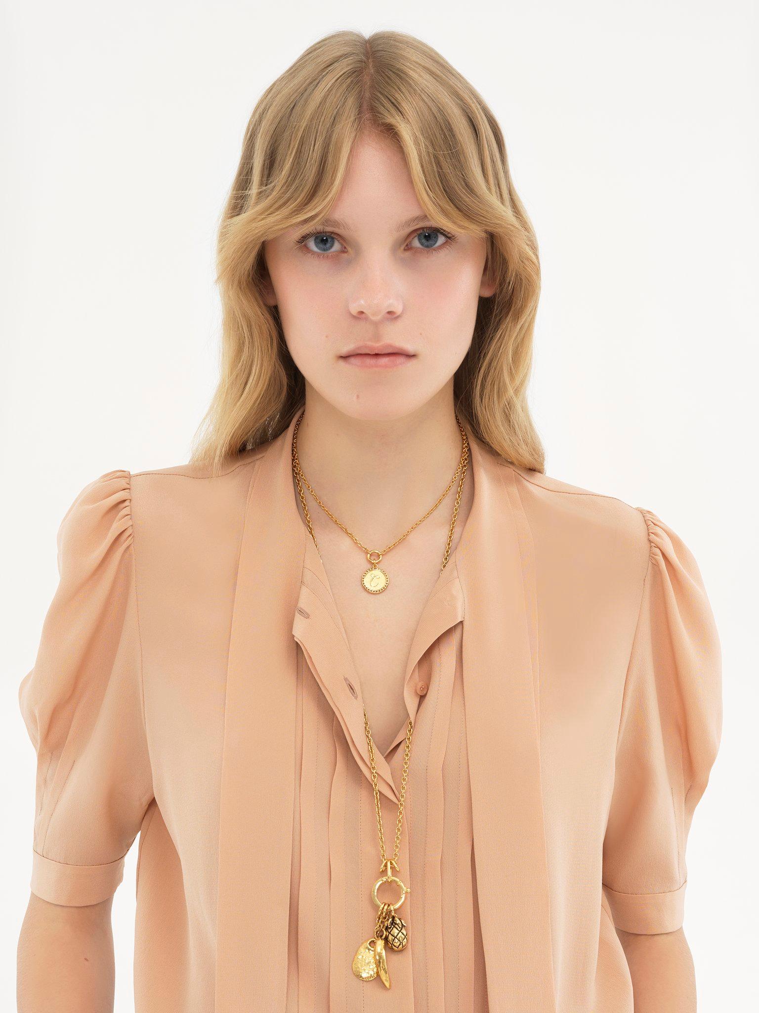 Lavallière blouse in crêpe de chine Product Image