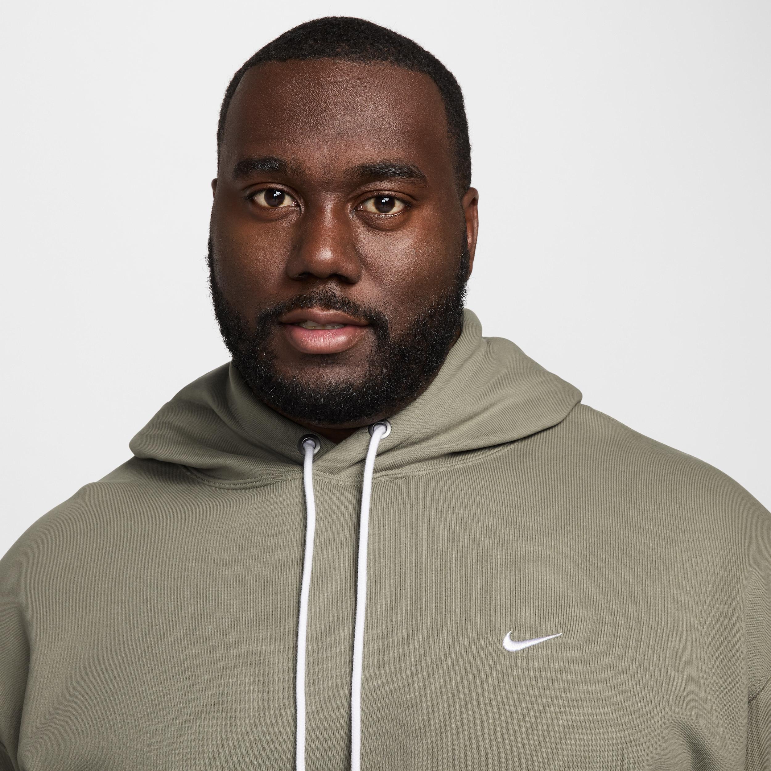 Nike Mens Solo Swoosh Fleece Pullover Hoodie | DX1355-320 Product Image