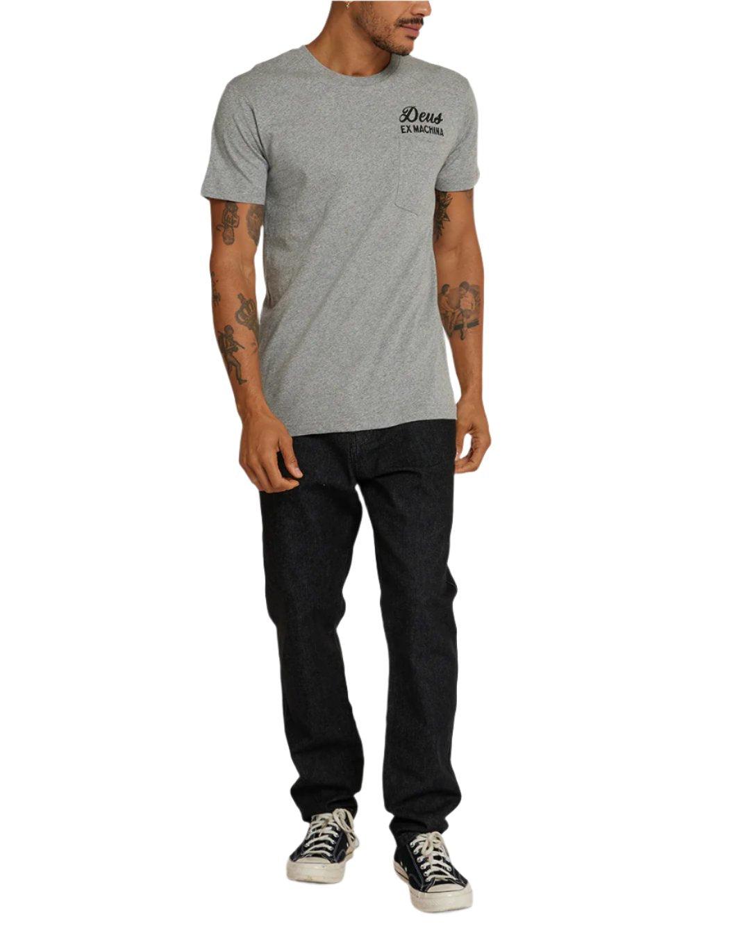 Venice Address Pocket Tee - Grey Marle Product Image