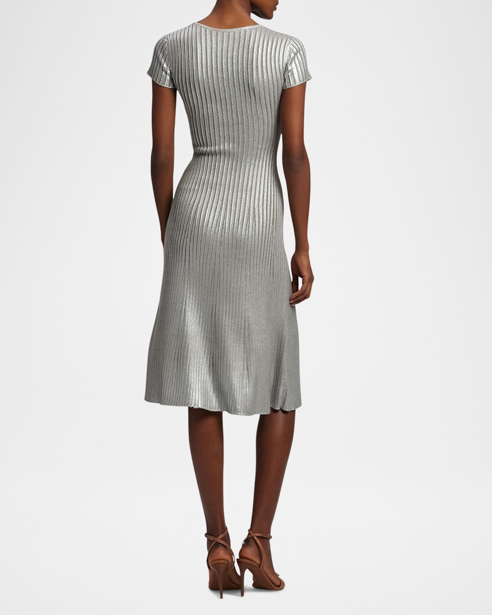 Foil Rib Crewneck Dress Product Image