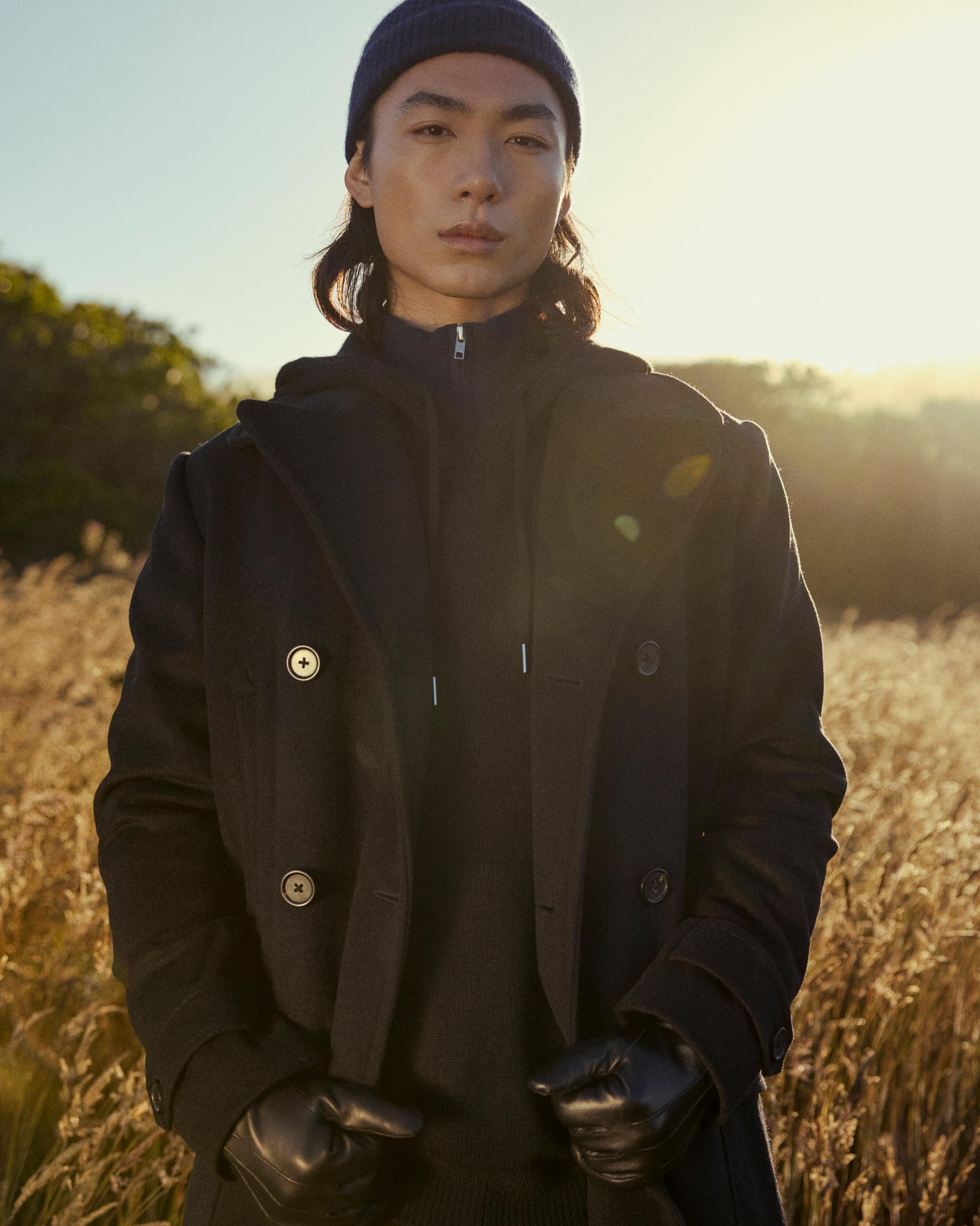 Quince | Men's Italian Wool Double-Breasted Officer Topcoat Wool/Nylon Product Image