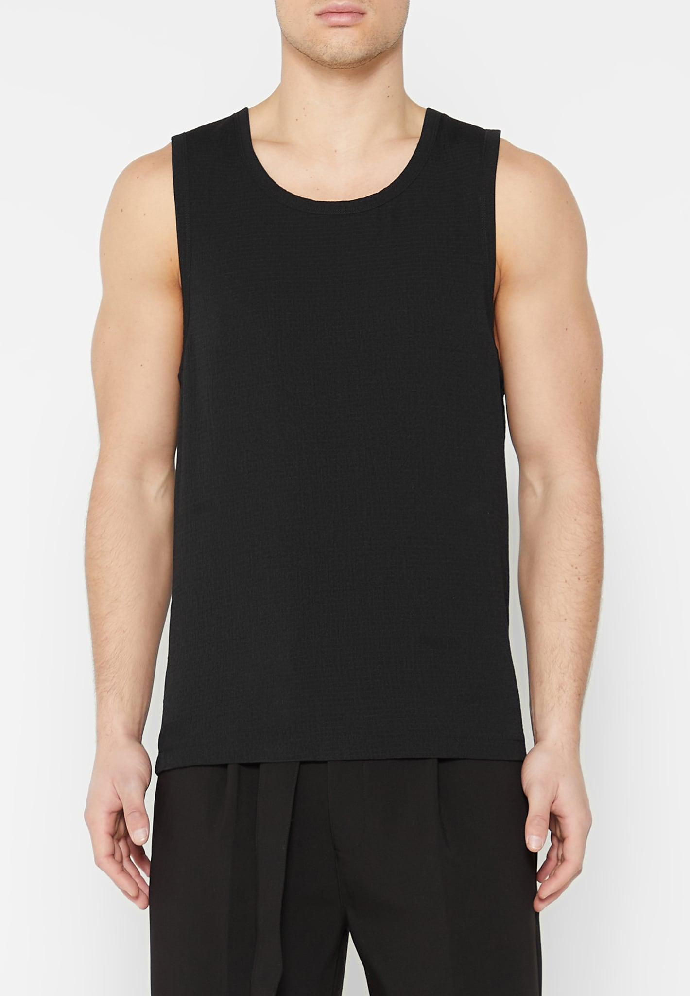 Seersucker Vest - Black Male Product Image