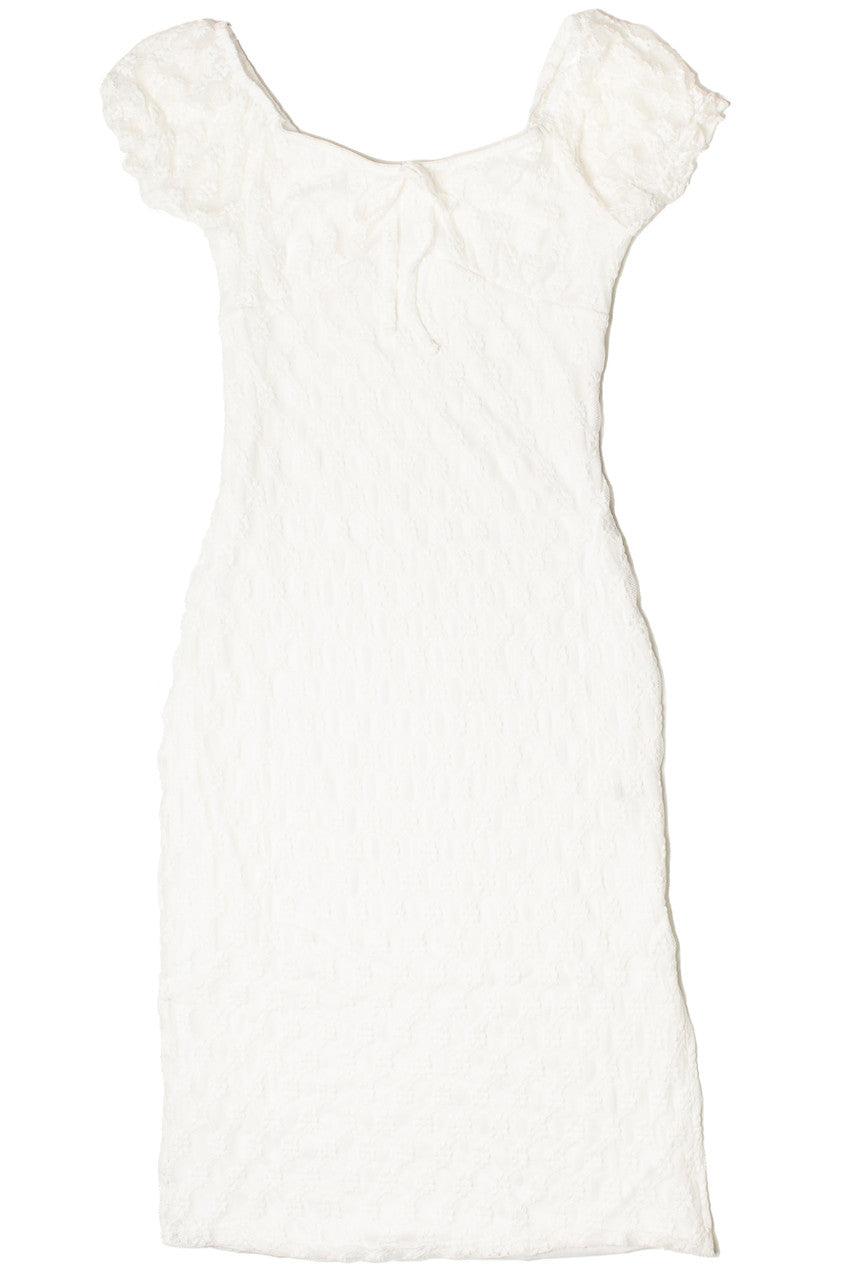 Floral Lace Sweetheart Midi Dress Product Image