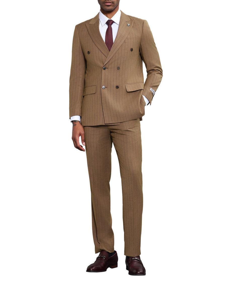 Stacy Adams - 2 Piece Hybrid Fit Pinstripe Double Breasted Suit Product Image