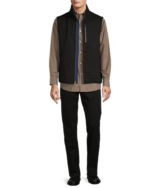 Roundtree & Yorke Solid Quilted Mock Neck Full Zip Vest Product Image