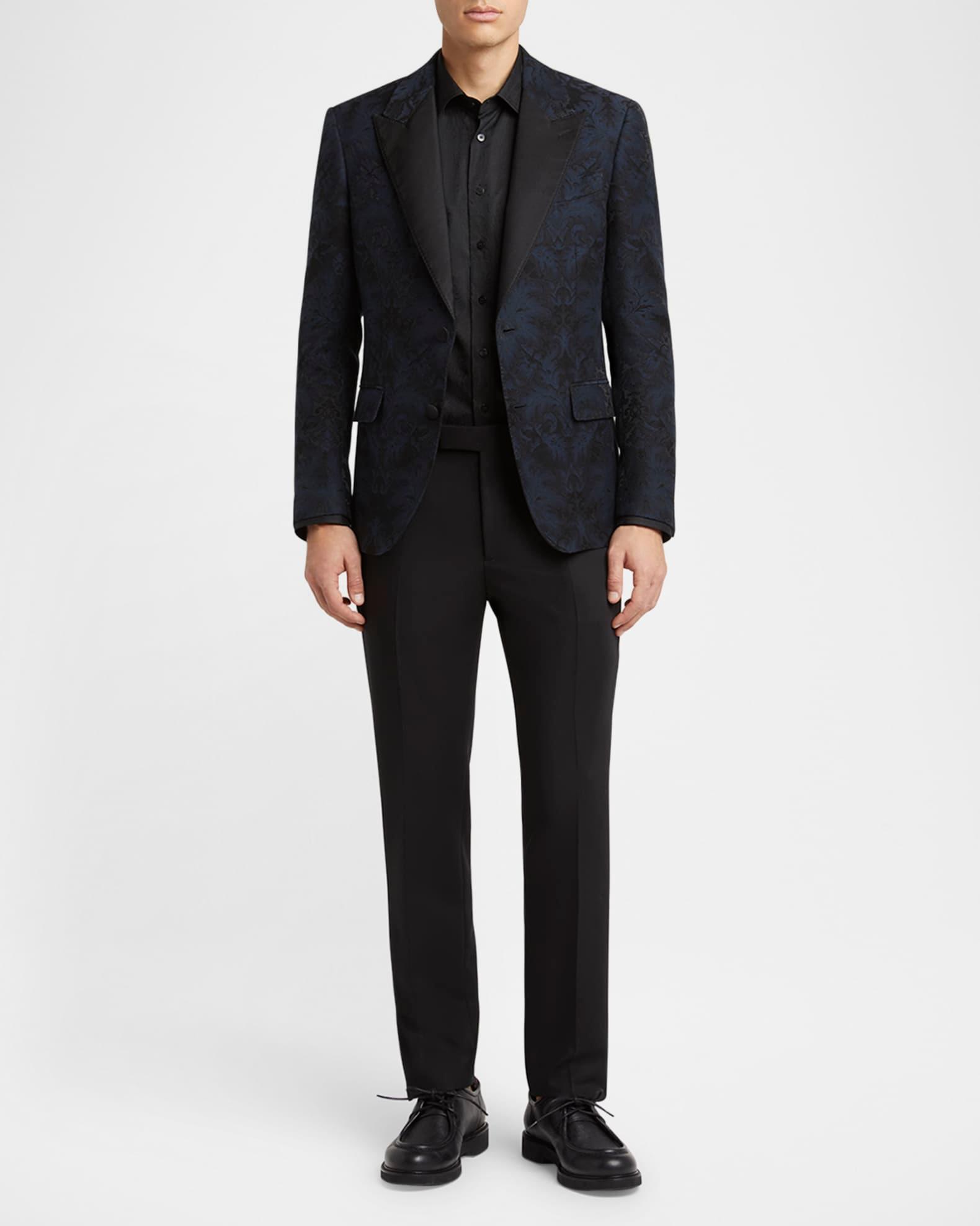 Men's Cotton Paisley Jacquard Sport Shirt Product Image