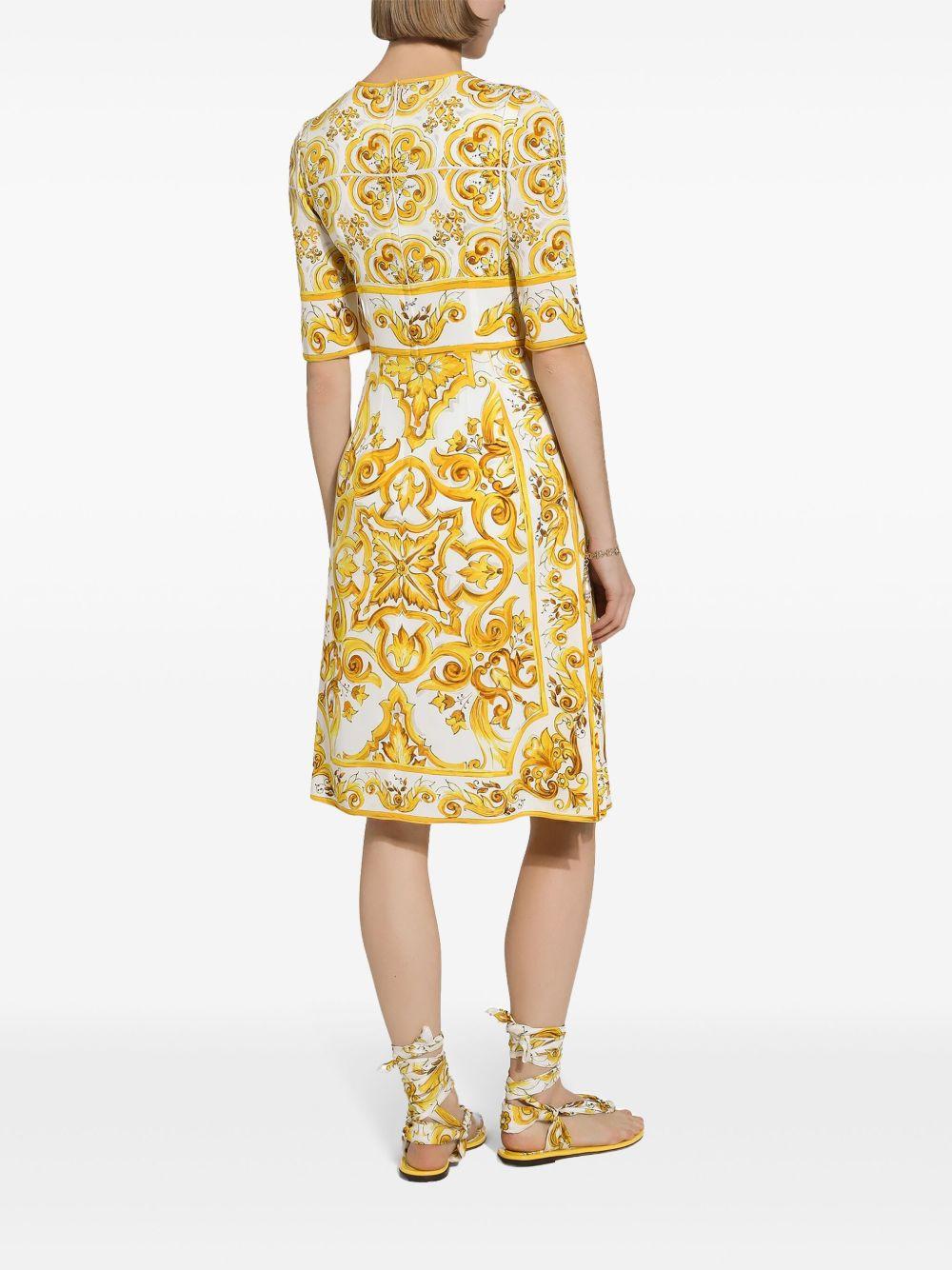 Majolica silk crepe dress Product Image