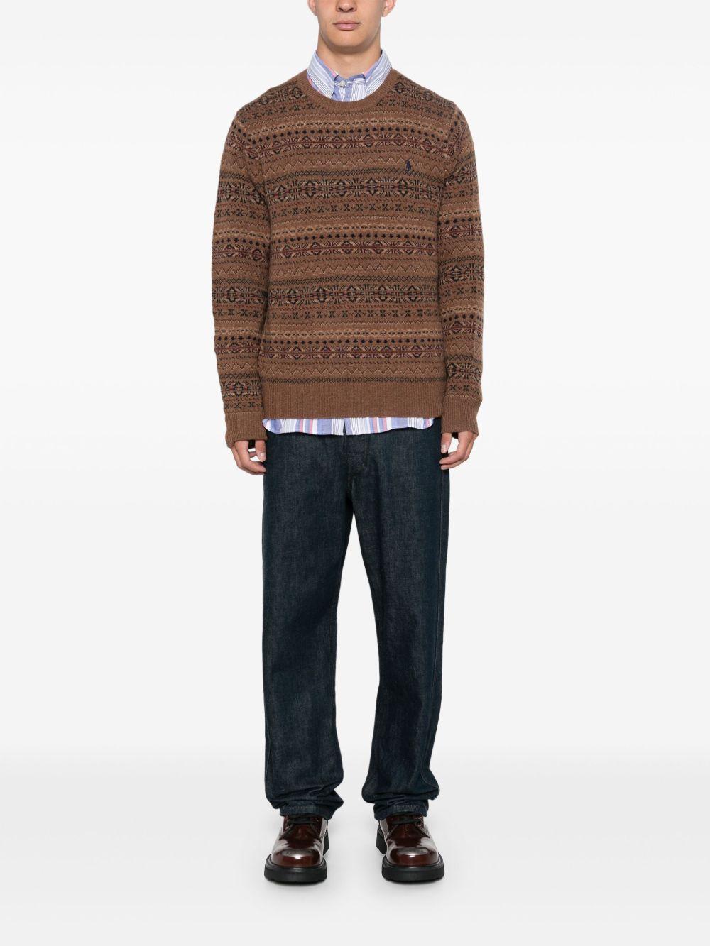fair isle intarsia-knit jumper Product Image