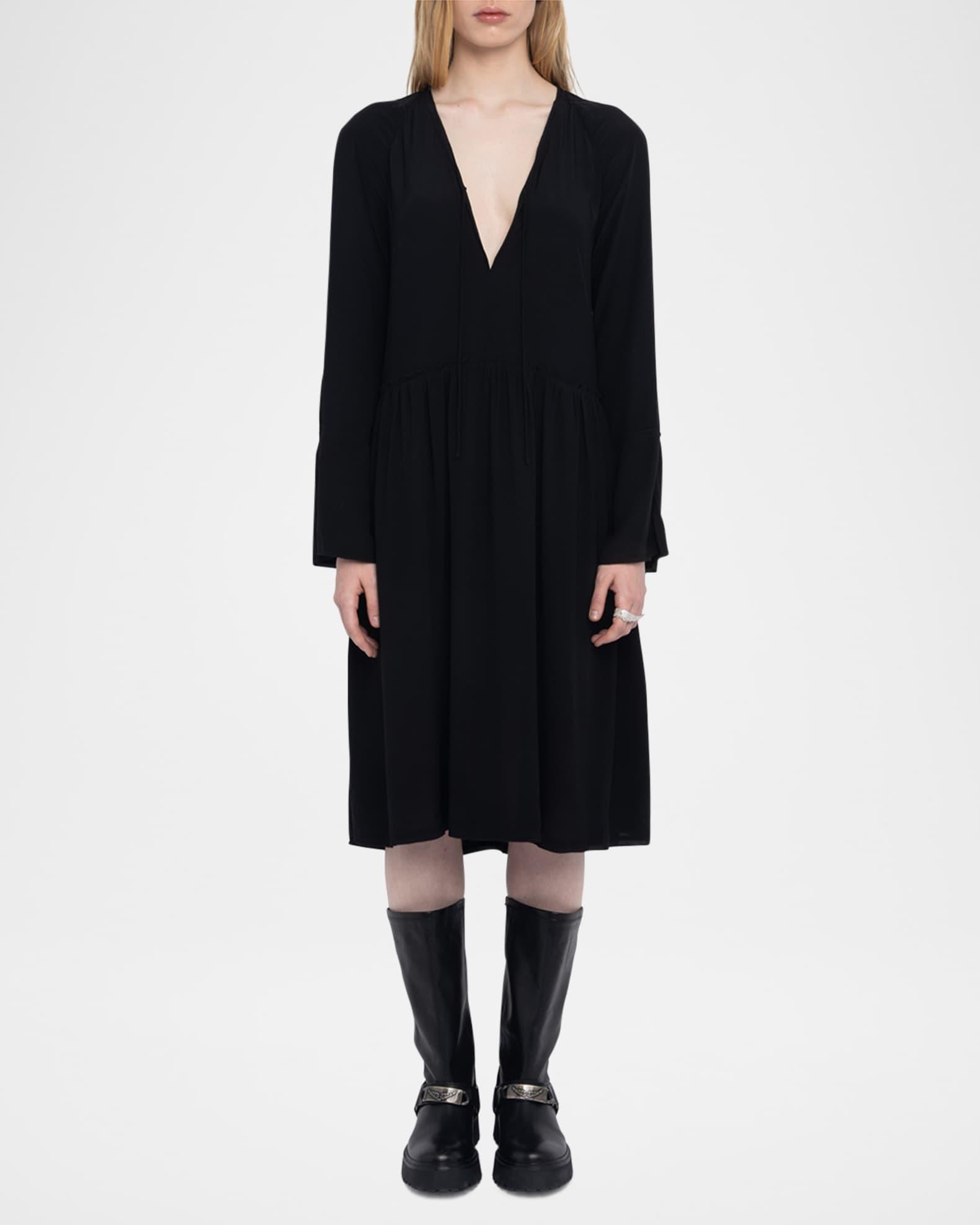 Rinas Lace-Up Midi Dress Product Image