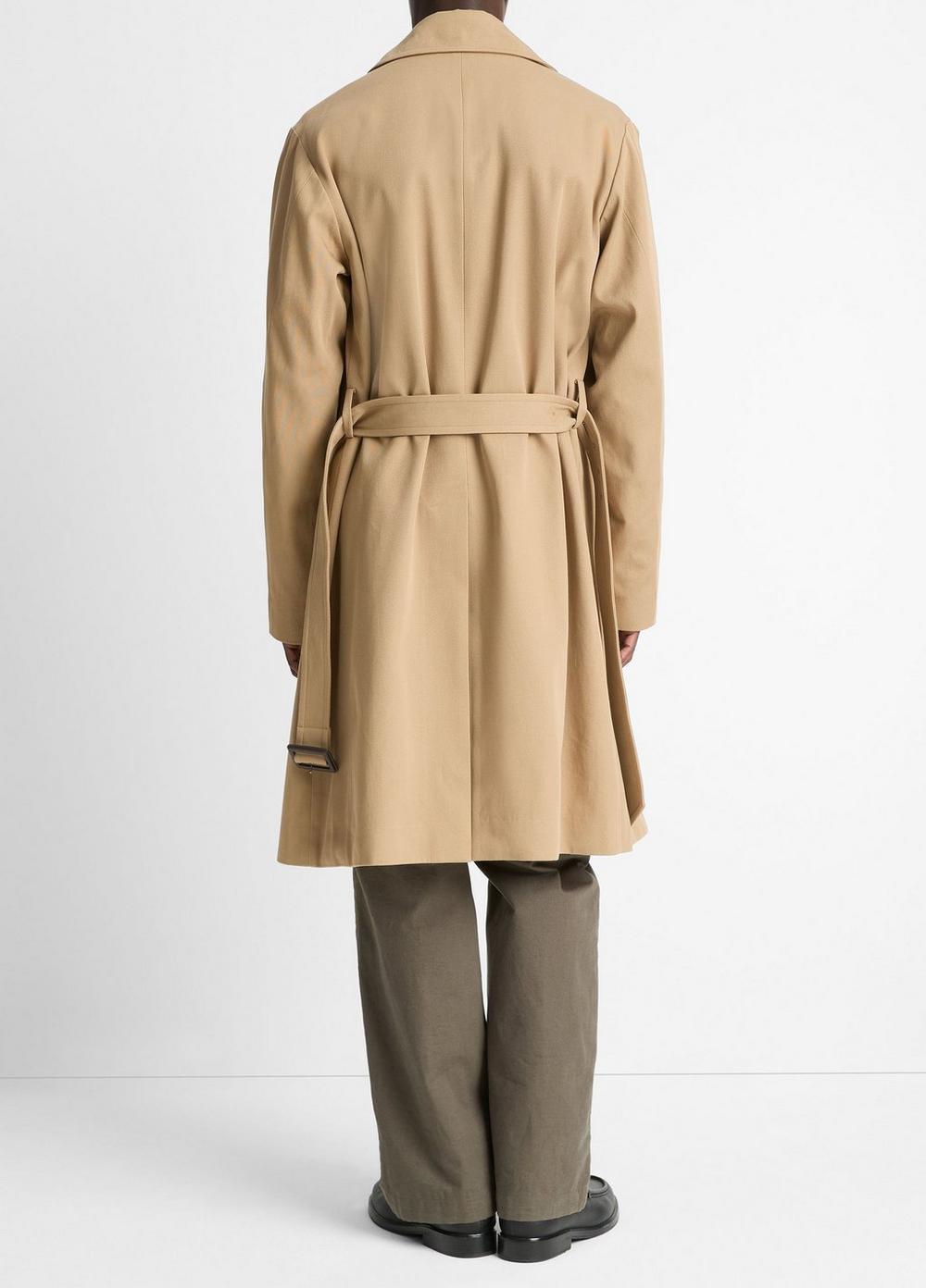 Italian Cotton Double-Breasted Trench Coat Product Image