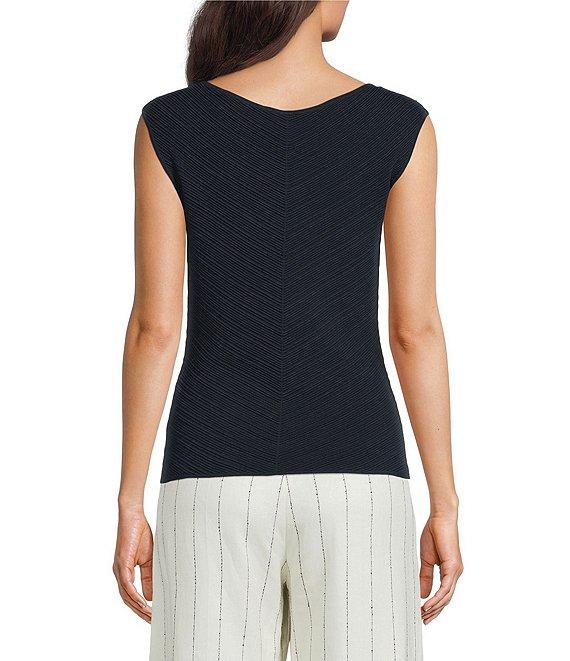 BOSS by Hugo Boss Faitini Ribbed Knit V-Neck Sleeveless Top Product Image