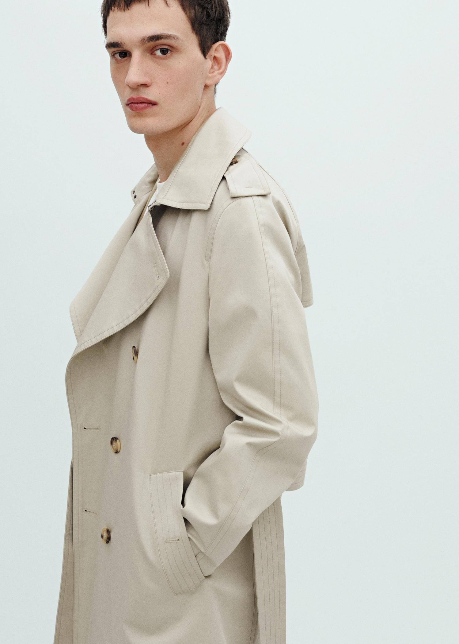 Classic water-repellent trench coat - Men | MANGO USA Product Image