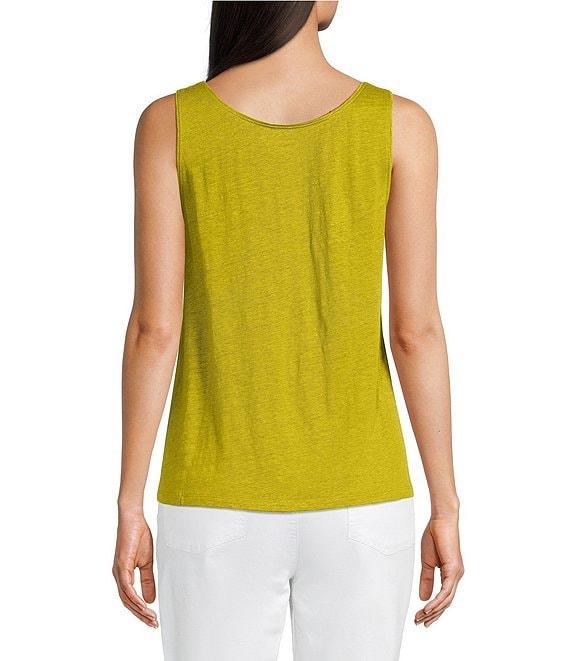 Eileen Fisher Organic Linen Jersey Scoop Neck Sleeveless Tank Product Image