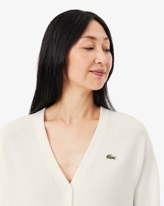 V Neck Cotton Cardigan Product Image