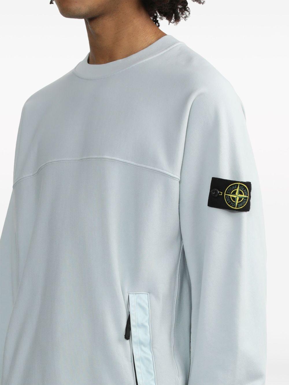 Compass-badge cotton sweatshirt Product Image