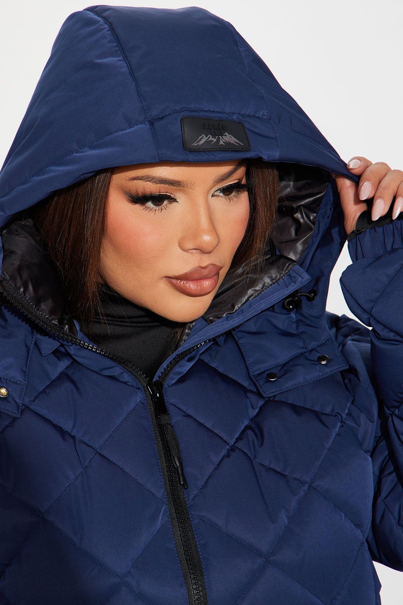 Snow Days Quilted Puffer Jacket - Navy Product Image
