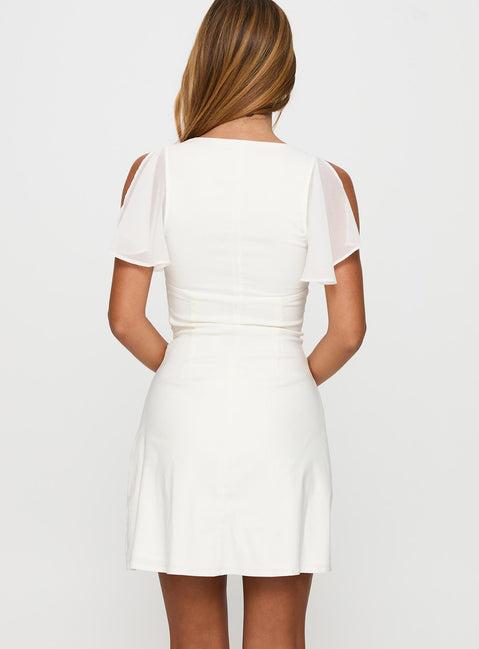 Florie Corset Mini Dress White Product Image