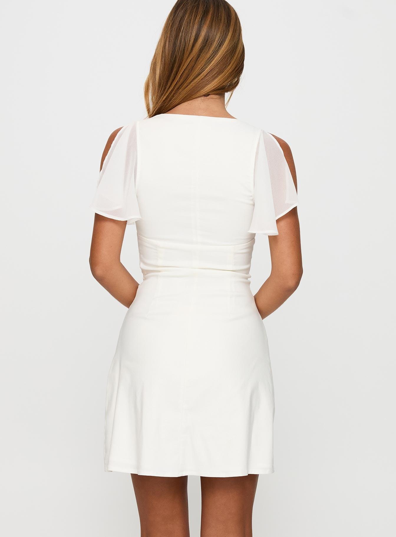 Florie Corset Mini Dress White Product Image