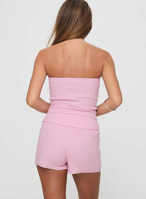 Jhett Knit Shorts Pink Product Image