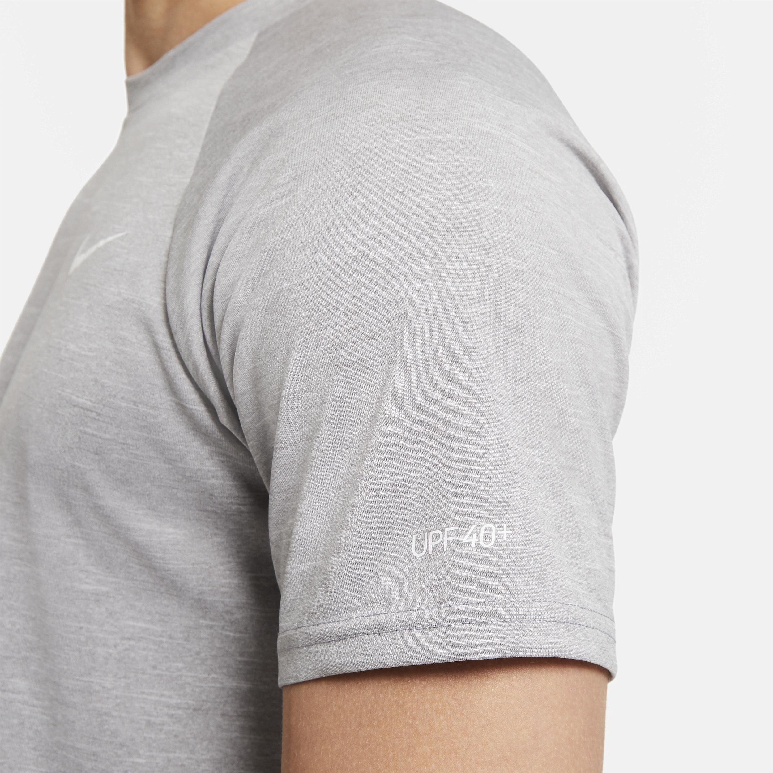 Nike Mens Heathered Short-Sleeve Hydroguard Swim Shirt | NESSA589-090 Product Image