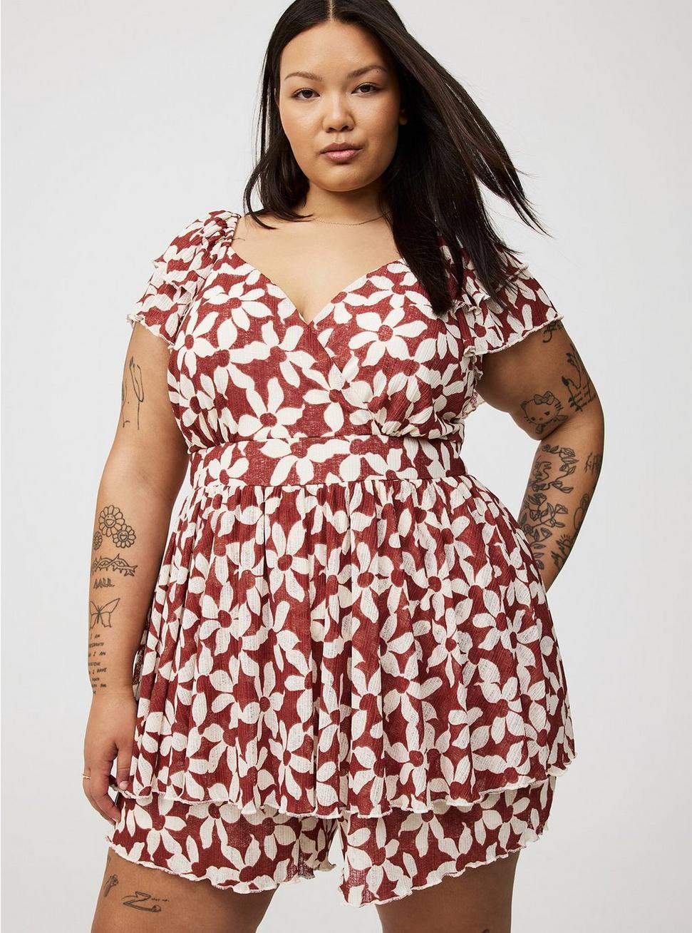 Double Flutter Sleeve Romper Product Image