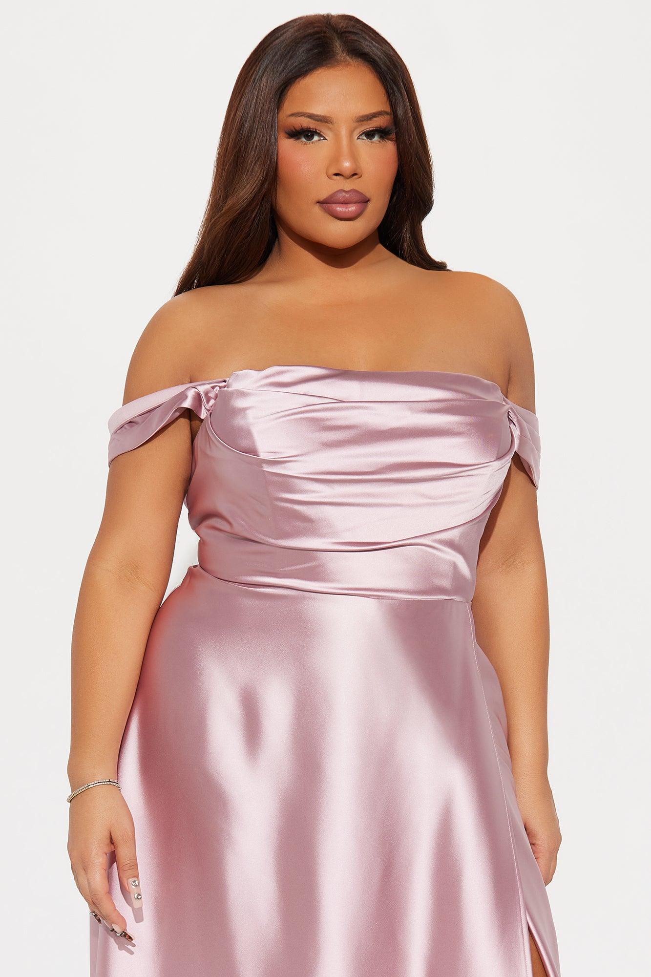 Rosalee Satin Gown - Mauve Product Image
