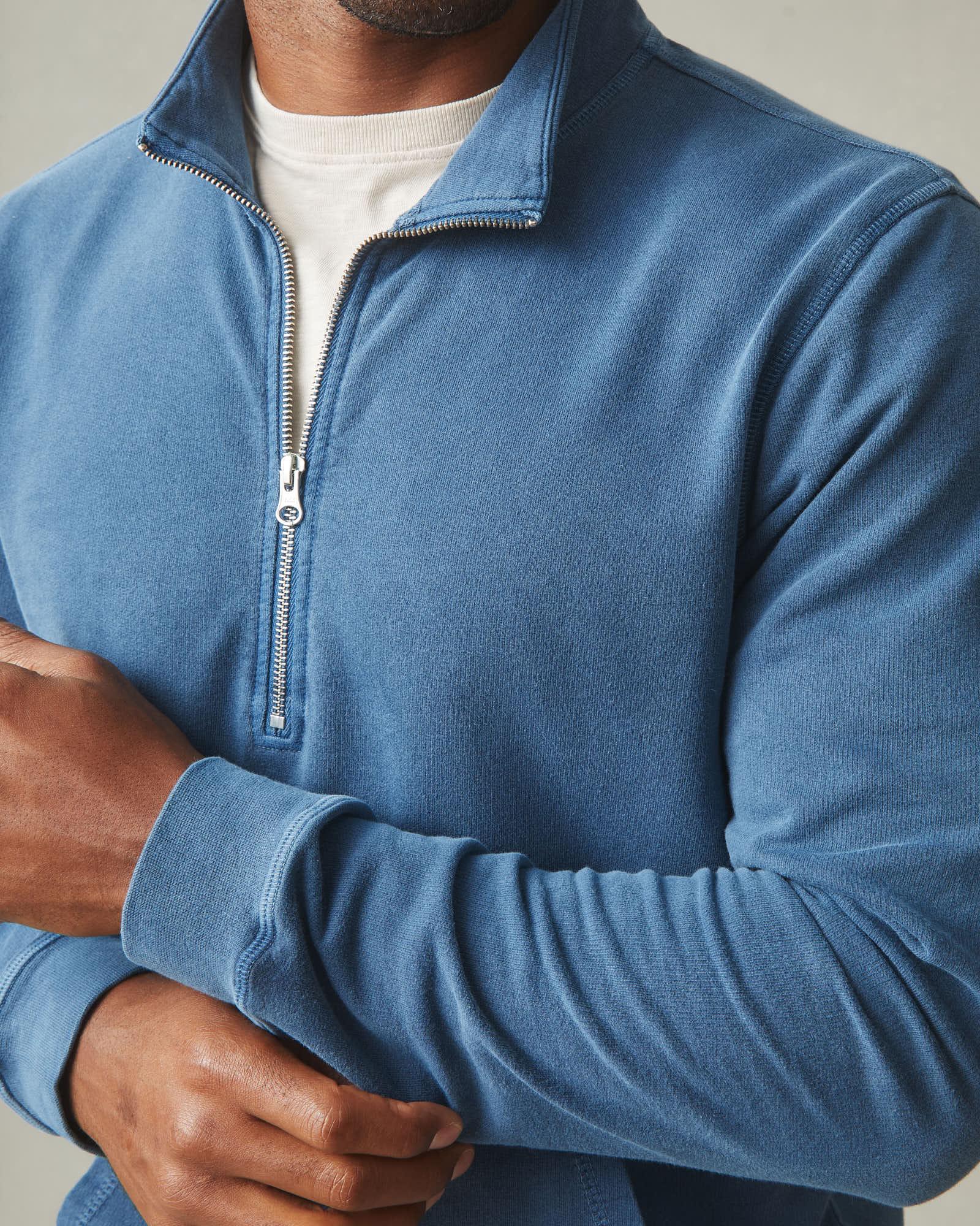 Men's French Terry Half Zip - Marine Navy Product Image