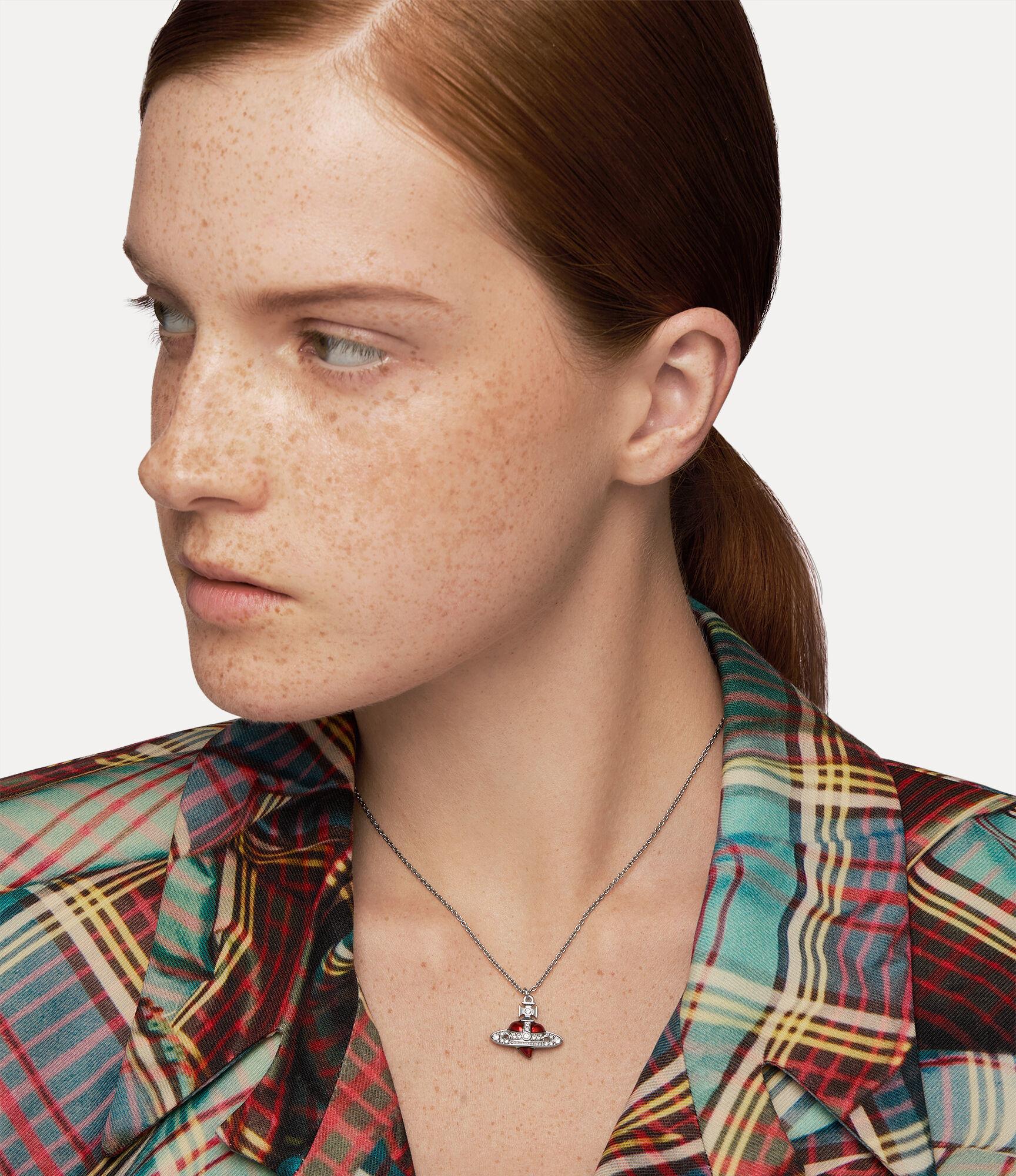 New Diamante Heart Pendant Necklace Product Image