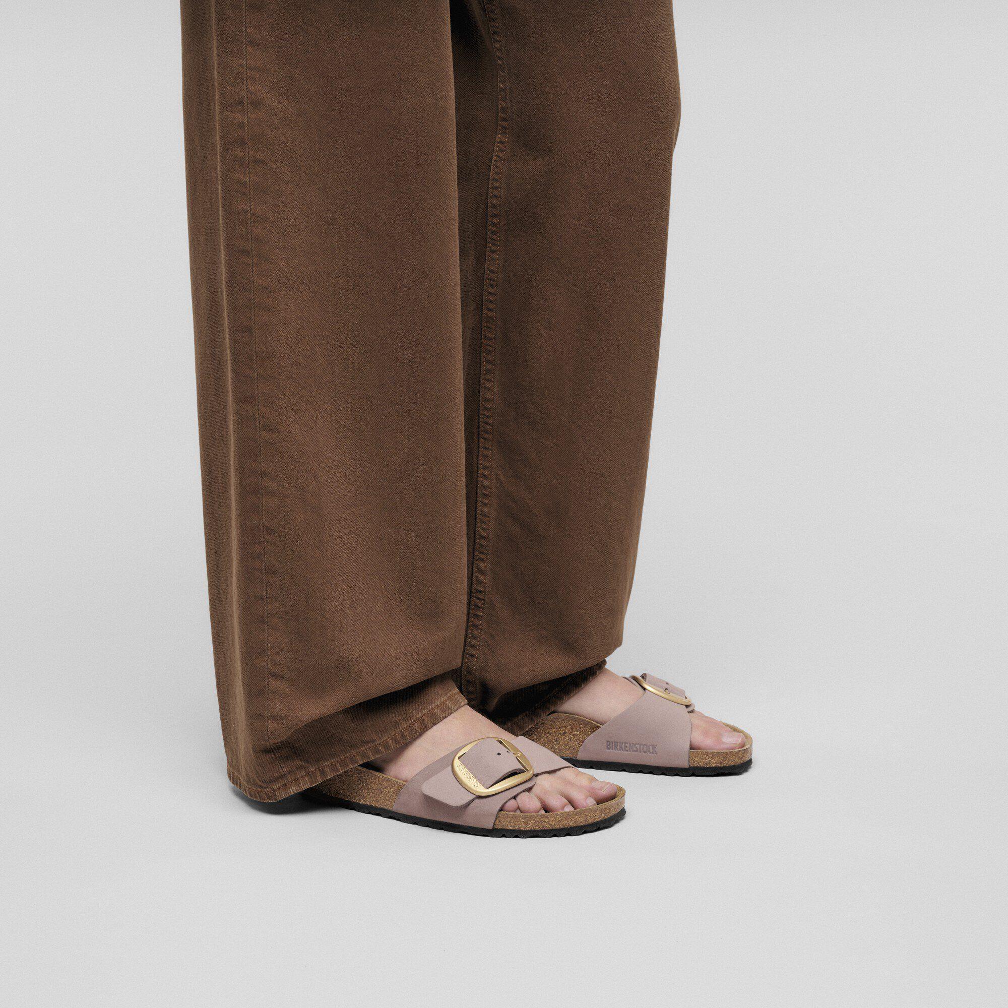 Madrid Big Buckle Nubuck Leather Ecru Product Image