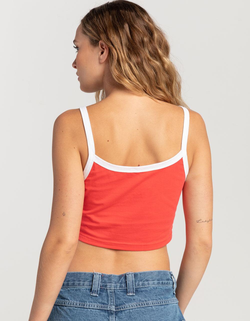 RUSTY Lucy Contrast Womens Baby Tank Top - RED Product Image
