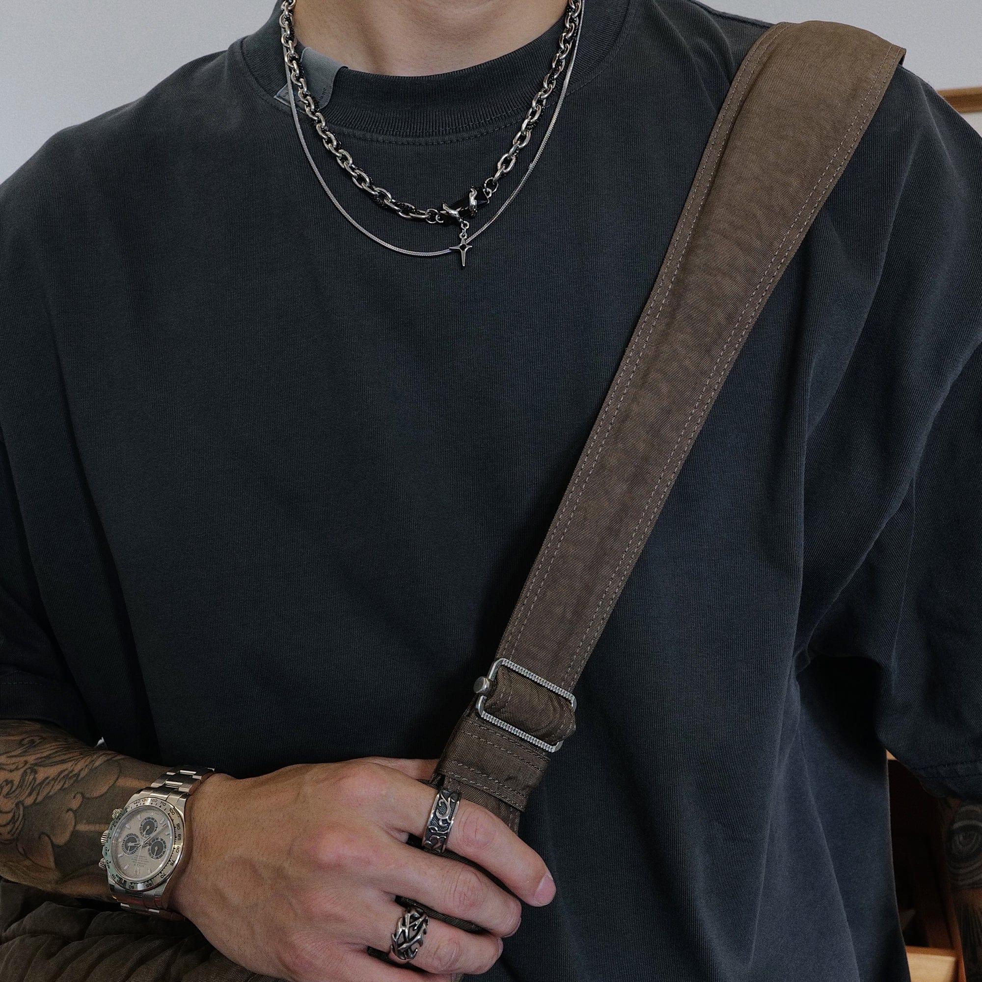 STAR PENDANT BLACK GEM MULTI-CHAIN NECKLACE Product Image