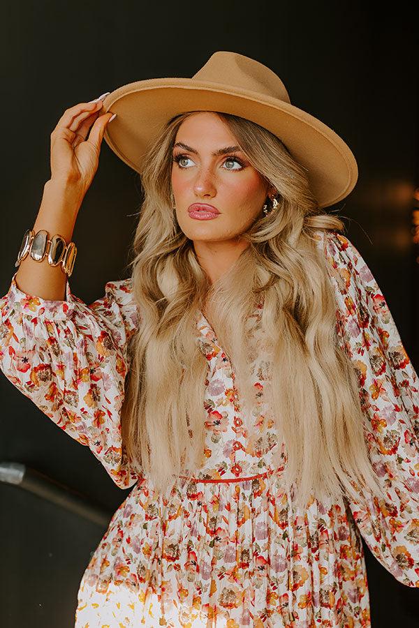 Love Of Lattes Felt Fedora In Iced Latte Product Image