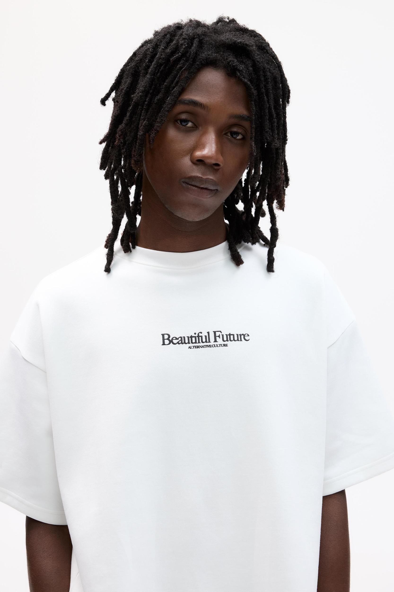 Short sleeve floral sweatshirt Product Image