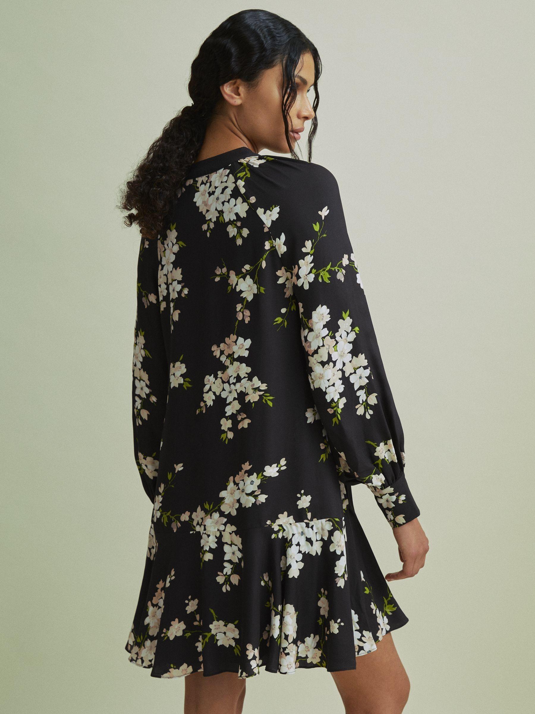 Florere Dropped Waist Mini Dress in Black Product Image