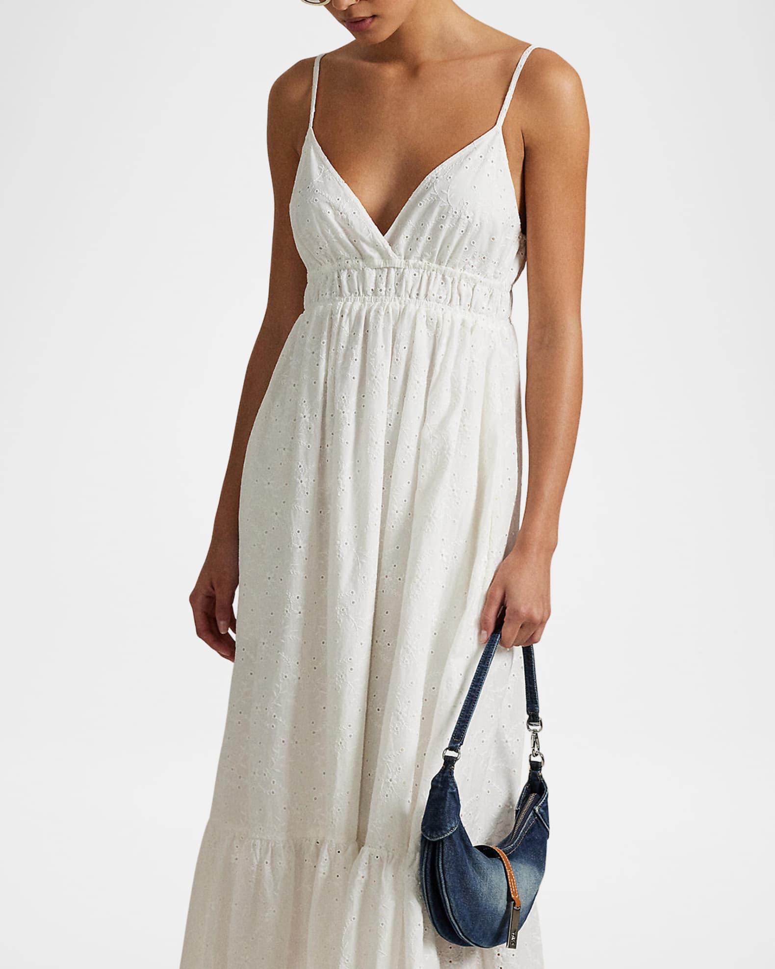 Eyelet Voile Sleeveless Dress Product Image