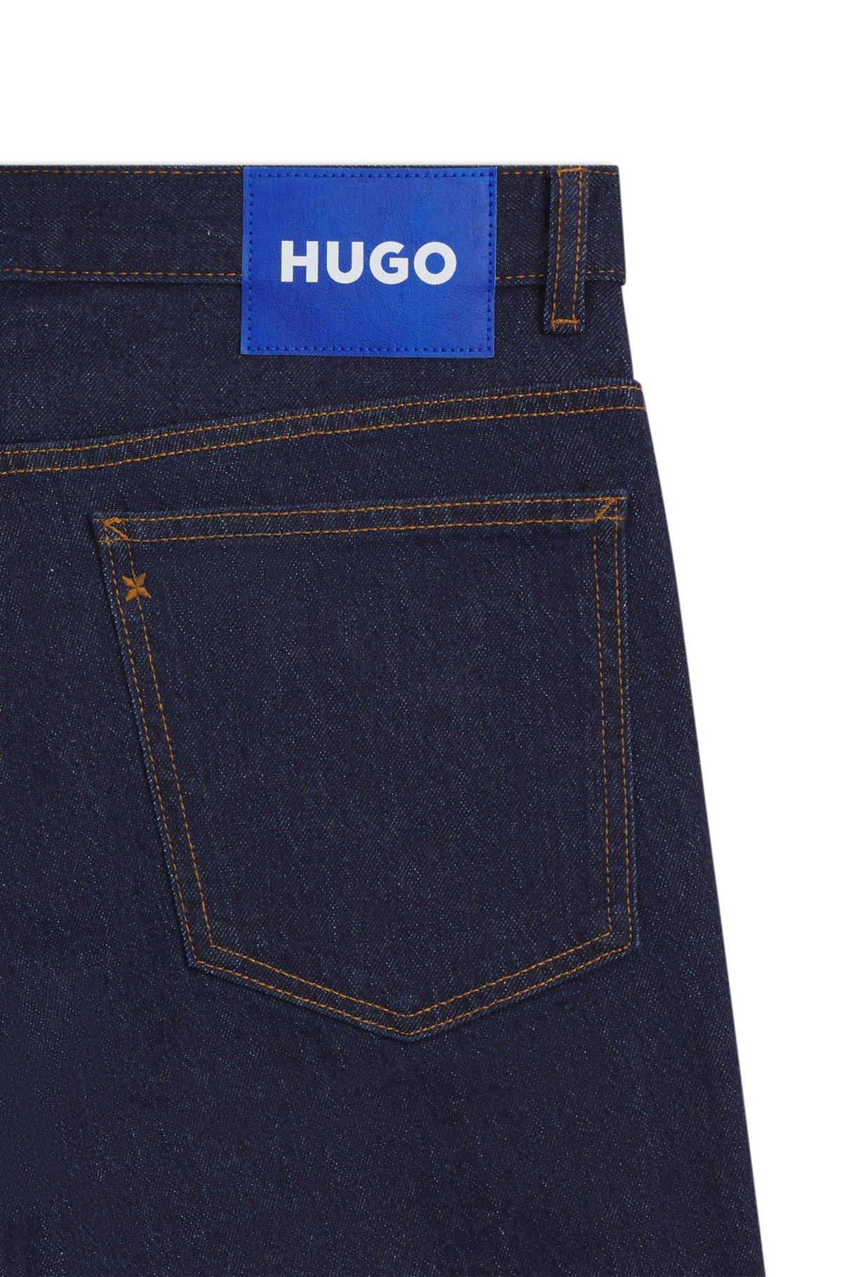Dark-blue slim-fit jeans in stretch denim Product Image