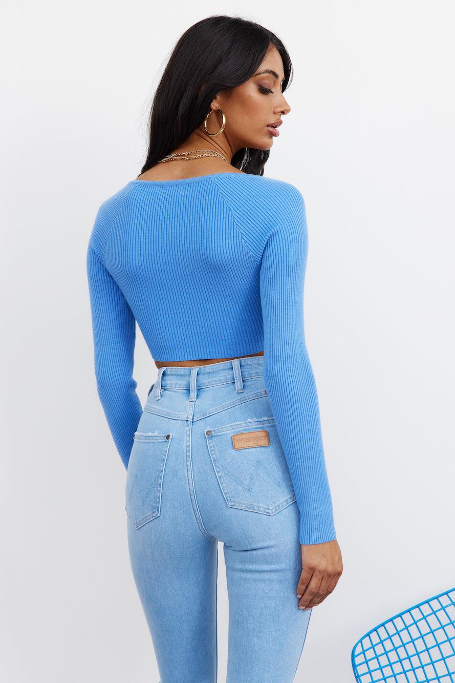 Pirouette And Bow Crop Blue Product Image