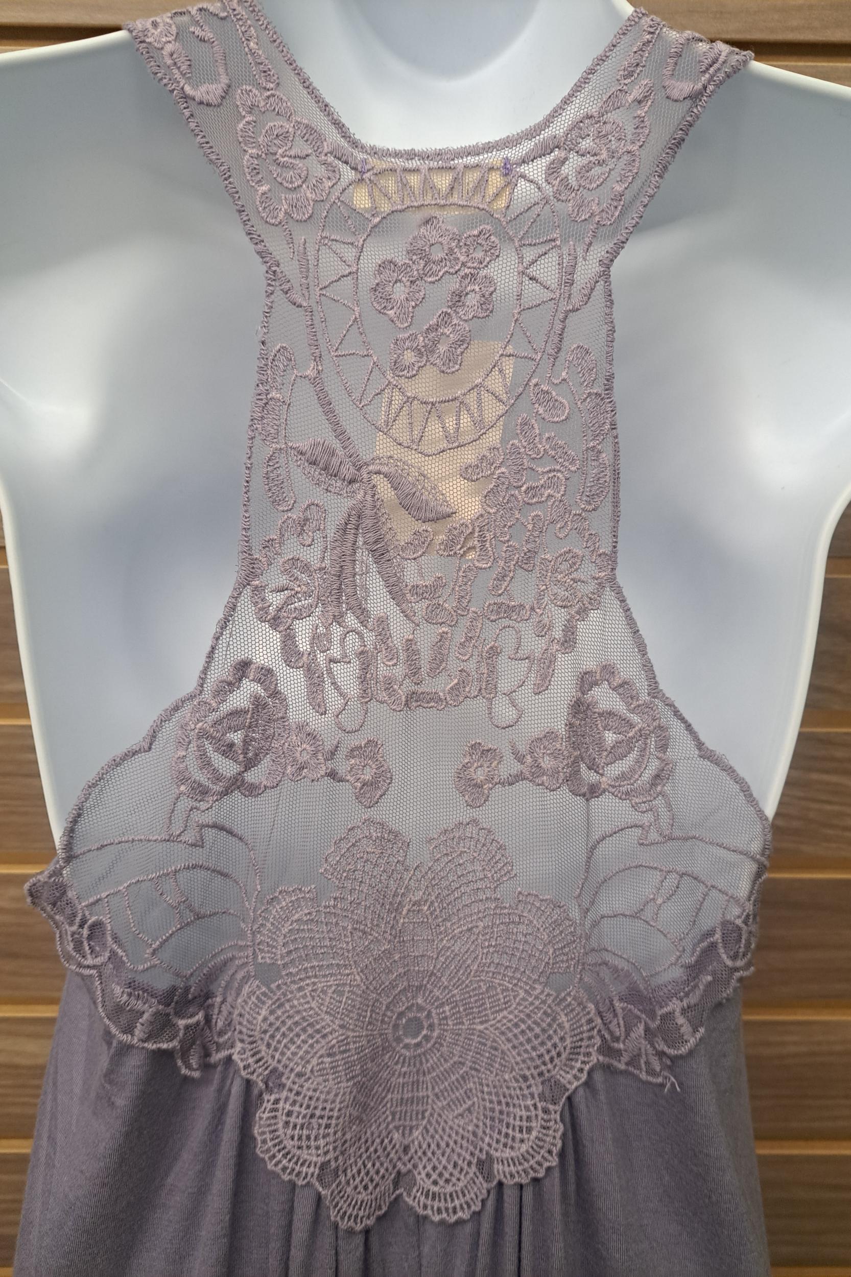 Lavender/lace tank top Product Image