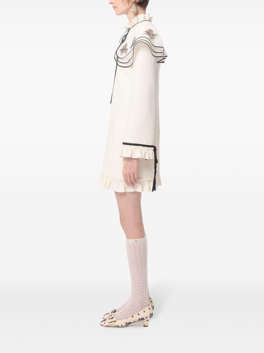 Crepe Couture embroidered mini dress Product Image