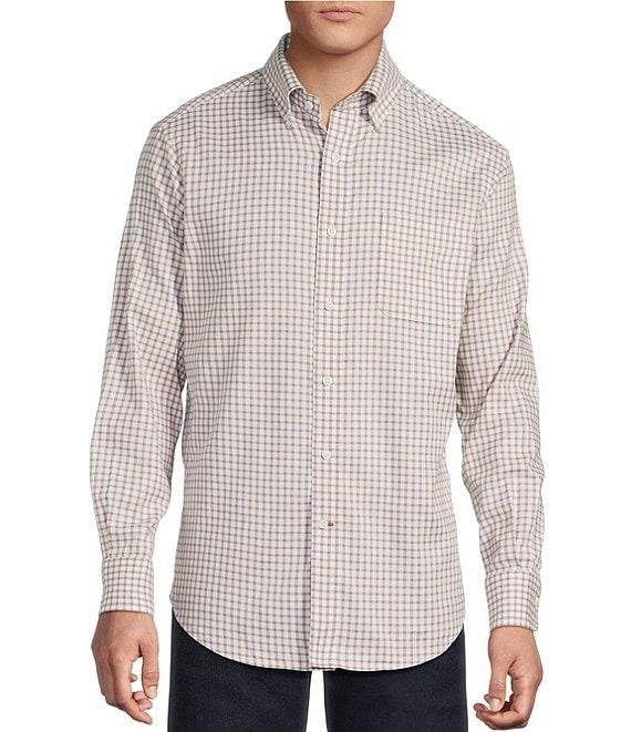 Cremieux Blue Label Washed Oxford Small Check Long Sleeve Woven Shirt Product Image