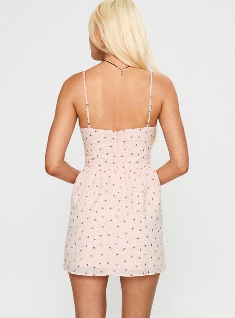 Angeletta Mini Dress Pink Floral Product Image
