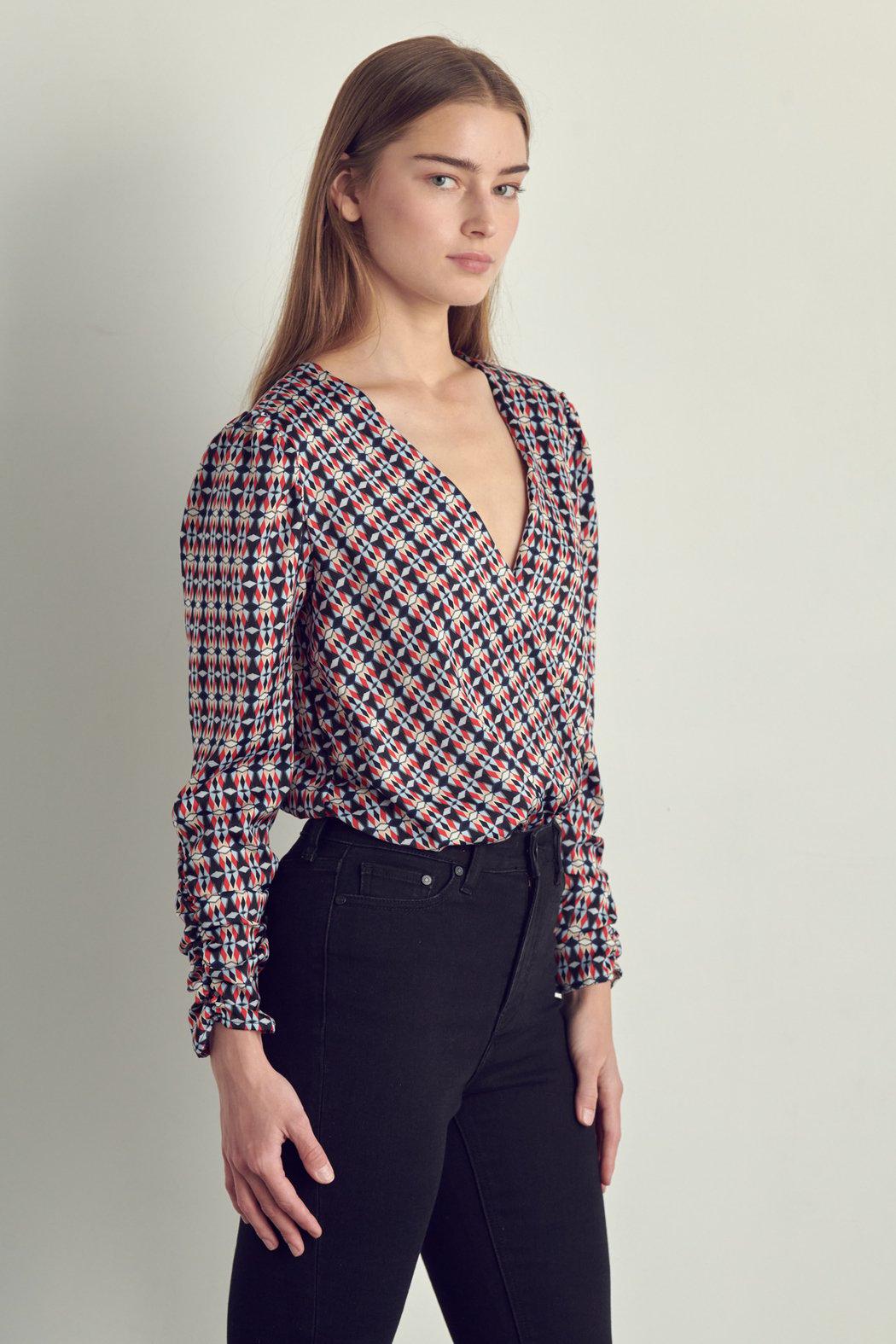 Navy Surplice Bodysuit Product Image