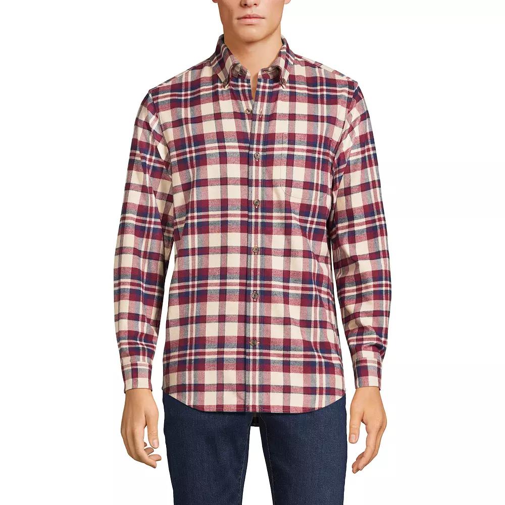 Men's Lands' End Traditional-Fit Flagship Flannel Shirt,  Product Image