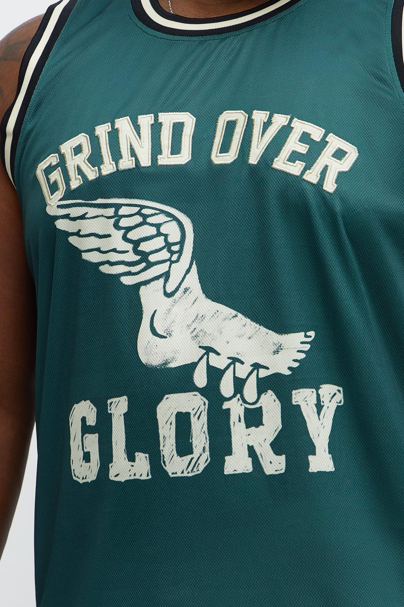 Basketball Jersey Grind Over Glory Tank Top - Green Male Product Image